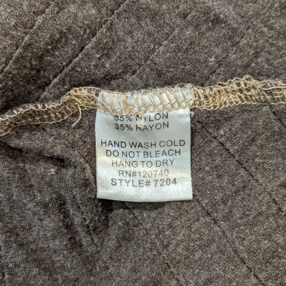 Mystree Taupe Long Sleeve Cowl Neck Women's Top - Picture 7 of 7